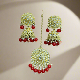 Golden Beads Earring / Tikka Set